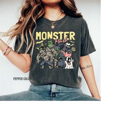 retro halloween monster comfort colors shirt, vintage ghost halloween t-shirt, monster mash tshirt, monster tee, retro f