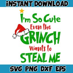 grinch svg, grinch christmas svg, grinch face svg, grinch hand svg, clipart cricut vector cut file, instant download (39