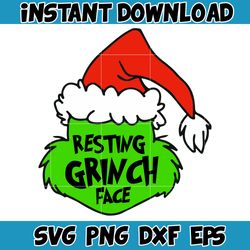 grinch svg, grinch christmas svg, grinch face svg, grinch hand svg, clipart cricut vector cut file, instant download (41