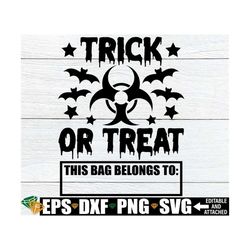 trick or treat svg, halloween cany tote svg, boy halloween candy bag svg, halloween candy bag svg, boys halloween svg, k