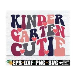 kindergarten cutie, girls kindergarten shirt svg, girls first day of kindergarten svg png, kindergarten svg, girls first