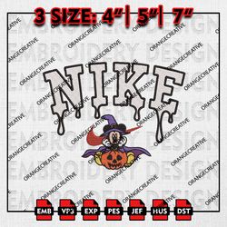 nike cute witch mickey embroidery files, halloween embroidery, mickey machine embroidery designs, spooky season