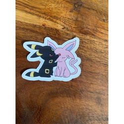 umbreon & espeon pokemon sticker - vinyl sticker - die-cut - easy peel