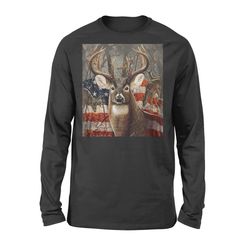 Deer Hunting American Flag Standard Long Sleeve Men Women Hunting Shirt &8211 Fsd1272D05