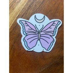 butterfly moon sticker