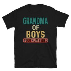 grandma of boys outnumbered shirt, grandma of boys, personalized mothers day gift