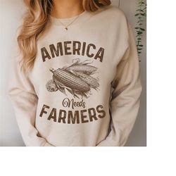 america needs farmers thirt, farmers wife gifts,farm shirt, ag shirt, agriculture gifts, farmer crewneck, farmer gifts,