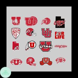 utah utes logo bundle file svg, sport svg, sport logo team svg, sport fans svg, utah utes svg, utah utes logo team svg,