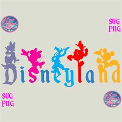 disneyylandd friendss silhouette colorful svg, colorful disneyylandd friendss svg, disneyylandd silhouette svg, colorful