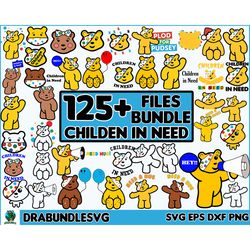 125 children in need svg bundle, children in need png, children in need svg, pudsey bear, pudsey bear svg, pudsey bear p