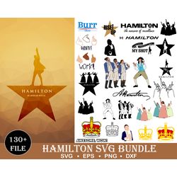 130 hamilton svg, hamilton svg bundle, hamilton silhouette, hamilton quotes svg, cricut file, cut file, printable, vecto