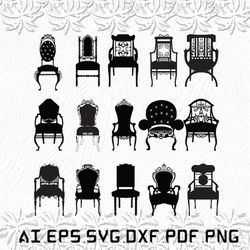 fancy chair svg, fancy chairs svg, fancy svg, chair, chairs, svg, ai, pdf, eps, svg, dxf, png