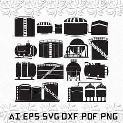 oil tank storage svg, oil tank storages svg, oil tank svg, tank storage, oil , svg, ai, pdf, eps, svg, dxf, png