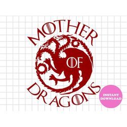 mother of dragons svg layered item, clipart, cricut, digital vector cut file, svg, png, dxf, eps clip art files