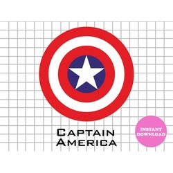 captain logo layered ,clipart, america cricut, captain shield logo digital vector cut file, svg, png, dxf, eps files