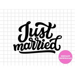 just married svg layered item, clipart, cricut, digital vector cut file, svg, png, eps, dxf clip art files, instant down