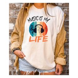 comfort colors music is my life tshirt,music shirt,music lover tshirt,music is my therapy shirt,musician shirt,music stu