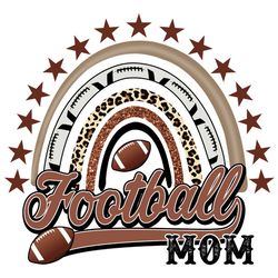 rainbow football mommy leopard png