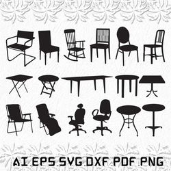 chair and table svg, chair and tables svg, chair svg, table, hoom, svg, ai, pdf, eps, svg, dxf, png