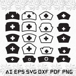 nurse hat svg, nurse hats svg, nurse svg, hat, hats, svg, ai, pdf, eps, svg, dxf, png
