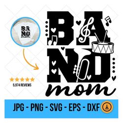 band mom png, band mom gift, cute band mom gift, senior band mom