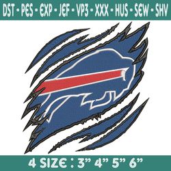 buffalo bills ripped claw embroidery, buffalo bills embroidery, bills ripped claw embroidered, bills embroidery