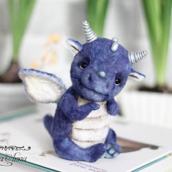 pattern dragon teddy, sewing plush toy dragon 5.9"(15 cm)