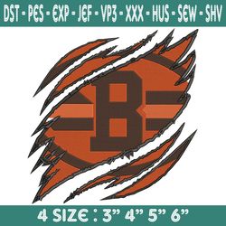 cleveland browns ripped claw embroidery, cleveland browns embroidery, browns ripped claw embroidered, browns embroidery