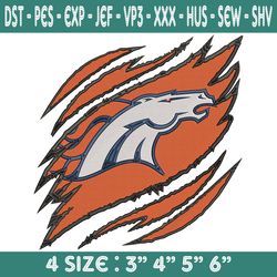 denver broncos ripped claw embroidery, denver broncos embroidery, broncos ripped claw embroidered, broncos embroidery