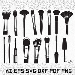 makeup brushes svg, makeup brushed svg, makeup svg, brushes, brush, svg, ai, pdf, eps, svg, dxf, png