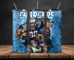 nfl tumbler png,chargers football png , football tumbler wrap 18