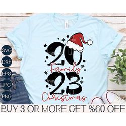 family christmas svg, new year svg, 2023 svg, christmas squad svg, santa hat svg, png, svg files for cricut, sublimation