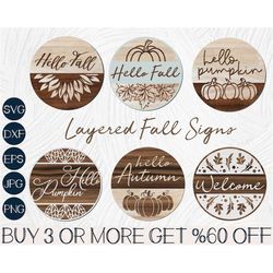 hello fall svg, welcome fall sign svg, hello pumpkin svg, fall round door sign svg, png, svg files for cricut, sublimati
