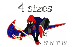 nike embroidery design spiderman in a hat spiderman with nike shoes, embroidery files, machine emrboidery