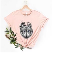 wolf shirt, grey wolf hunting ground, icy moon, forest, galaxy, grey wolf, hunting ground, icy moon, forest, galaxy, gif