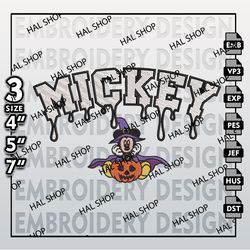 halloween embroidery files, machine embroidery, drop name cute ghost mickey halloween embroidery designs, disney