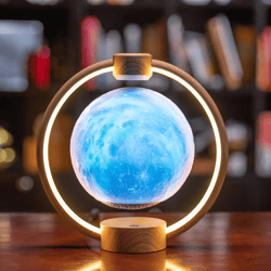 maglev moon light bluetooth speaker 3d stereo diy colorful glare