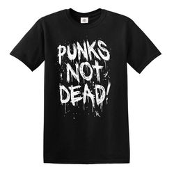 punks not dead punk skull biker glam rock band irish punk stiff rock sham t-shirt top