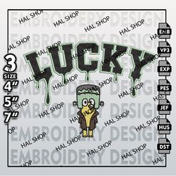 bluey machine embroidery designs, drop name bluey lucky halloween embroidery designs, halloween embroidery files