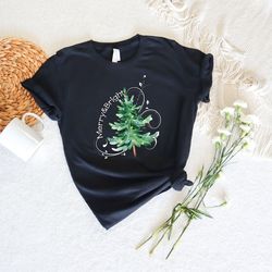 christmas shirts, merry and bright shirt, christmas tree, christmas tshirt, holiday shirt, christmas shirt, merry and br