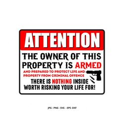Armed, Protected By, Gun Decal, Gun Clipart, Second Amendment