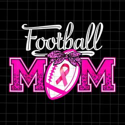 football mom png, pink football png, football breast cancer awareness png, football cancer warrior p