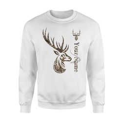 deer hunting camo deer hunting tattoo personalized shirt perfect gift &8211 standard fleece sweatshirt