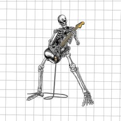 skeleton guitar halloween png, skeleton rock band png, rock band halloween png, skeleton halloween p