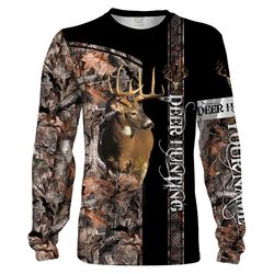 Deer Hunting Camo Mens Womens Hunting Clothes Custom Name 3D Full Printing Shirts Personalized Hunting Gifts Chipteeamz