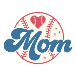 funny baseball heart mom life png