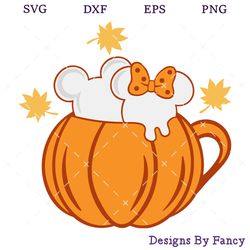 pumpkin spice mouse heads svg, disney mouse head halloween svg, pumpkin svg