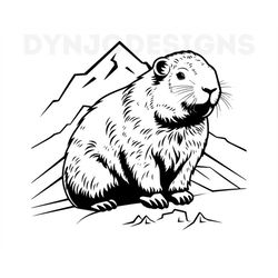 capybara in mountain , capybara svg