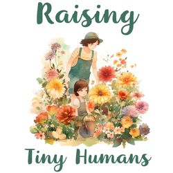 raising tiny humans mom and child flower png
