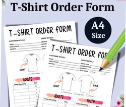 t-shirt oder form for commercial use